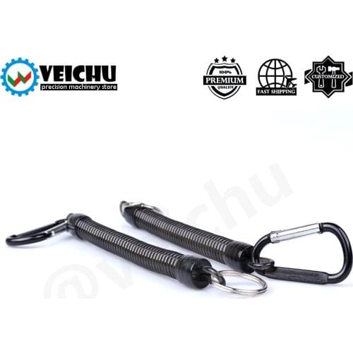 VEICHU Safety Rope Spiral Retaining Cables Lanyard Rope With Key Ring And Lock For Unti-Lost