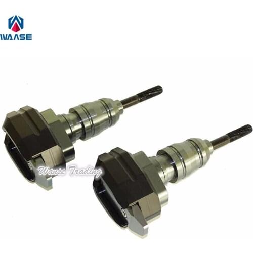 Waase CNC Aluminum Engine Frame Sliders Protector Crash Guard Pads Gray For 2011 2012 2013 2014 2015 KAWASAKI Ninja ZX10R ZX-10R