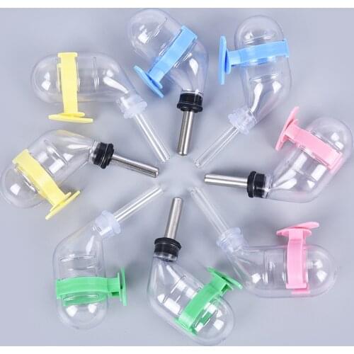 1pc Pet Drinking Fountains Stainless Steel /glass Automatic Water Drinking Bowl For Dogs Rabbit Hamster Pet Water Dispenser