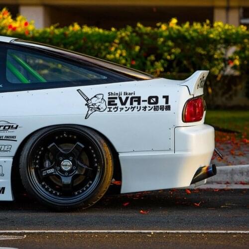 For 2x Pair Eva Unit 01 Shinji Ikari Evangelion Angel NERV Anime Vinyl Sticker Decal