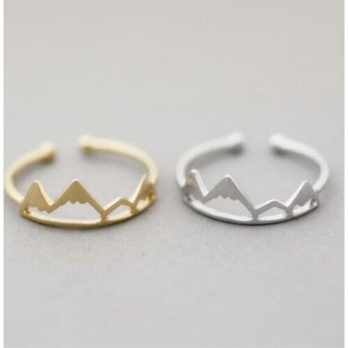 2017 Hot Selling Mountain Ring Fashion Adjustable Gold Ring for Women Wholesale Cute Mountains Ring, Snow Mountain Ring