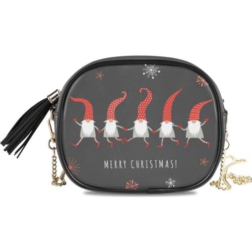 2020 Fashion Christmas Pattern Leather Small Bags Crossbody Bag For Women Sac A Main Female Shoulder Bag Female Handbags Purses