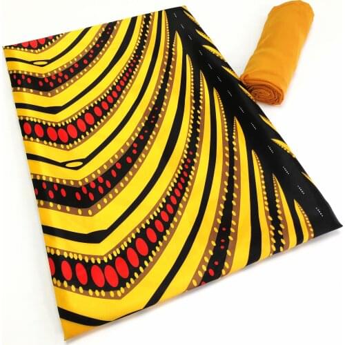 2021 Imitated Satin Silk Wax Soft4y+2yards Nigerian Silk Chiffon Fabric African Fabric Ankara Confortable Prints Fabric TV1326-1