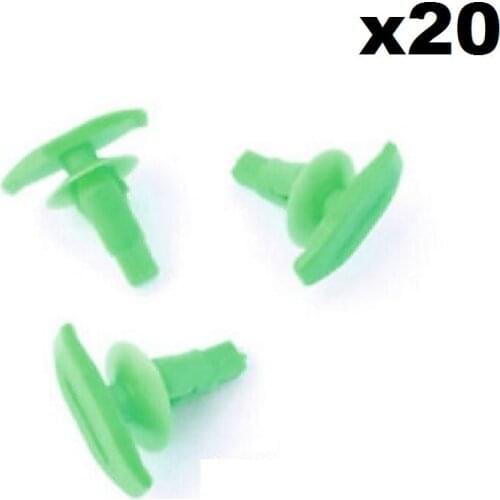 20x For Toyota Plastic Weatherstrip & Rubber Door Seal Clips, Door Gasket Clip Green