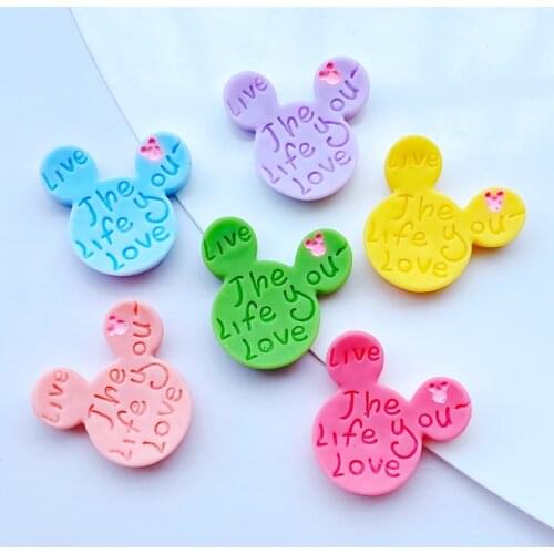 30pcs New Cute Resin Mini Cartoon Animal Flat Back Cabochon Scrapbook Kawaii DIY Embellishments Accessories Q10