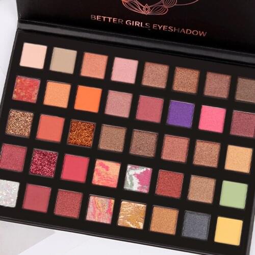 40 Colors Glitter Matte Eyeshadow Pallete Waterproof Pigment Long lasting Shimmer Eye Shadow Powder Makeup Palette Cosmetic