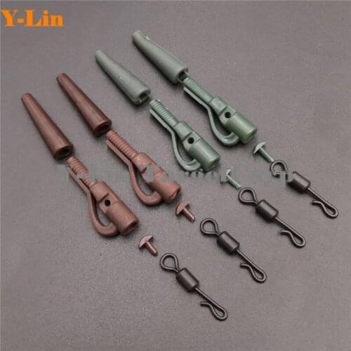 40pcs Of Carp Fishing Safety Clips + Pins And Q Shaped Quick Change Swivels Terminal Tackle Of Fishing Accessories