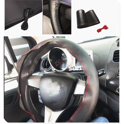 Auto parts steering wheel cover DIY38 cm fiber hand sewing for Jeep Liberty Trailhawk Commander Hurricane Gladiator