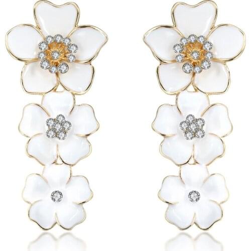 Bohemia Fashion Jewelry Trendy Classic Fringe flower masonry Earrings