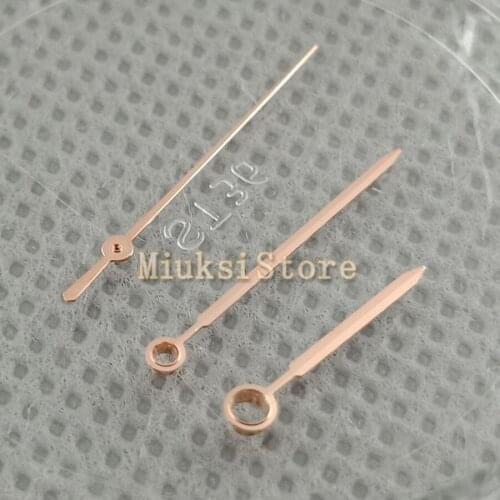 Rose Gold Steel Wrist Watch Hands Fit Miyota 8205/8215/821A Mingzhu DG2813/3804