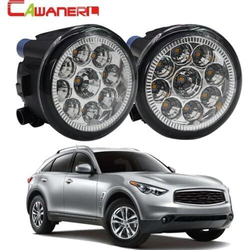 Cawanerl H8 H11 Car LED Light Right + Left Fog Light DRL Daytime Running Light 12V DC 1 Pair For Infiniti FX35 3.5L V6 2006-2012