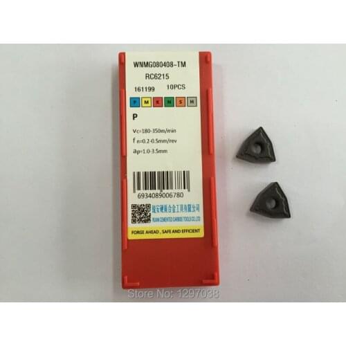CNC carbide blade WNMG080408-TM-RC6215 semi finish machining,high linear velocity continuous cutting Apply to Hard Steel parts