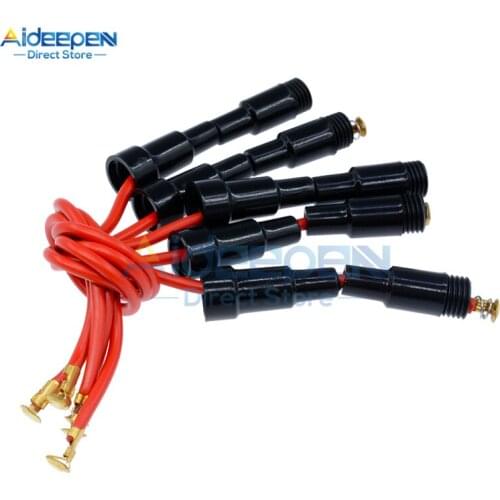 5Pcs/lot 5x20CM Fuse Holder Copper Wire Cable 5A 220V Fuse Box For Home Protection Circuit