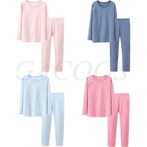 2021 Children Pajamas 2pcs Set Cartoon Sleepwear Baby Girls Clothes Sleep Suit Autumn Cotton Pijamas Infantil Boys Pyjamas Kids