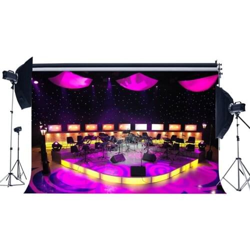 Band Concert Backdrops Luxurious Stage Show Backdrop Bokeh Shining Stage Lights Lantern Interior Photography Background