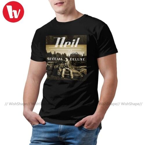 Neil Young T Shirt Funny Cotton Streetwear T-Shirt Short Sleeve Graphic Tee Shirt Big Man