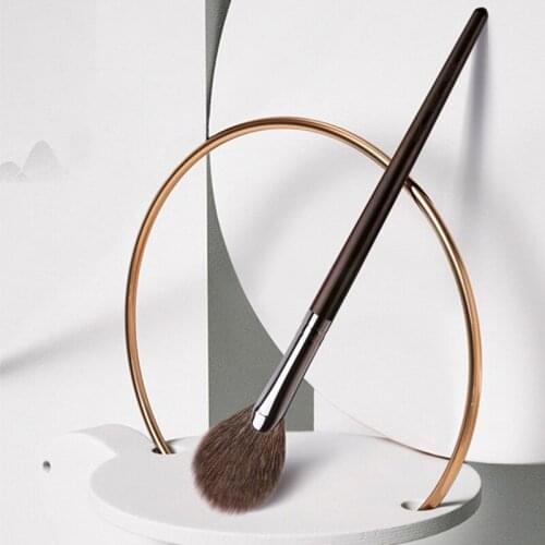 MyDestiny makeup brush-Ebony professional high quality natural fur series-gray rat&pony hair high light cosmetic pen-fan shape
