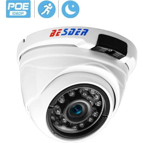 BESDER Vandal-proof Indoor Outdoor Dome Camera IP Wide Angle Waterproof IP Camera 1080P 960P 720P IR Night Security Home Camera