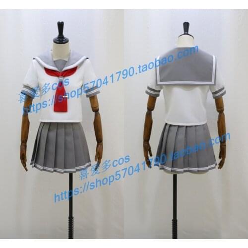 Love Live Sunshine Takami Chika Girls Sailor Uniforms Aqours School Skirt Suit Halloween Party Christmas Cosplay Costume