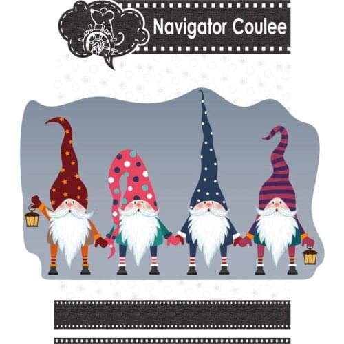 Metal Cutting Die Christmas 4 Dwarfs Graffiti Scrapbook Die Cutting Die Stamps and Die Paper Card Making New Die for 2021