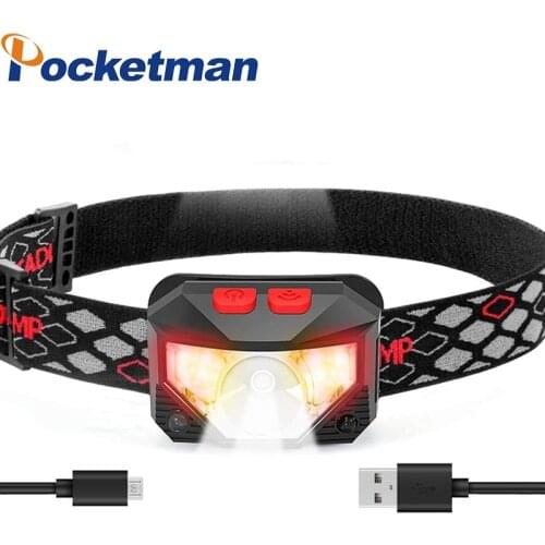 16000LM Induction Headlamp IR Motion Sensor Headlight Waterproof Head Lamp USB Rechargeable Head Front Light Head Torch