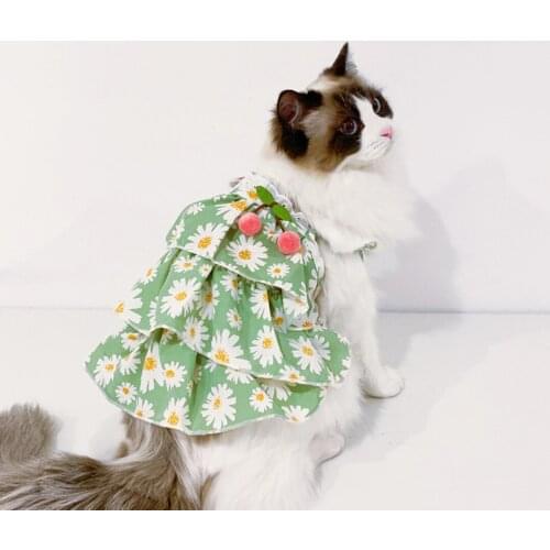Dog clothes spring and summer new cat clothes dress vest sling small dog thin section Teddy Bomei