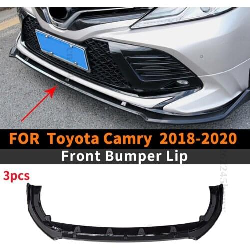 Front Bumper Lip Chin Spoiler Deflector Decoration Tuning Body Kit Splitter Exterior Part Cover For Toyota Camry 2018 2019 2020