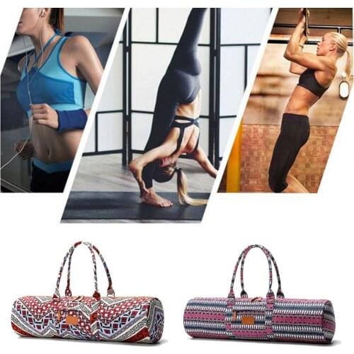 Portable Yoga Mat Bag Wear Resistant Foldable Reusable Yoga Mat Bag Carrier with Side Pocket Foldable Yoga Accessories