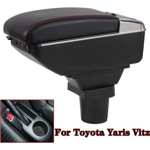 Armrest Arm Rest Rotatable For Toyota Yaris Vitz Hatchback 2006-2011 Centre Console Storage Box 2007 2008 2009 2010