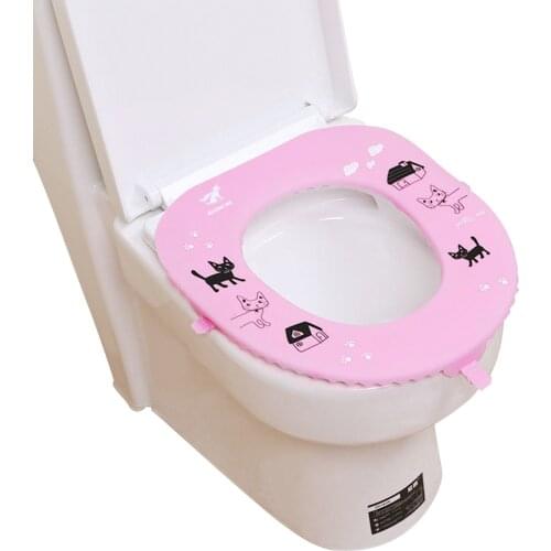 Portable Foldable Potty Seat Baby Toilet Seat with Ergonomical Design Cute Pattern for Standard Toilet Travel Home Baby Toddlers