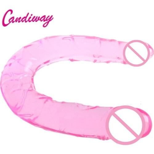 Double Dong Realistic Penis Adult Sex Toys for Woman & Lesbian,stimulate Vagina& Ass Realistic due dildos anal butt plug