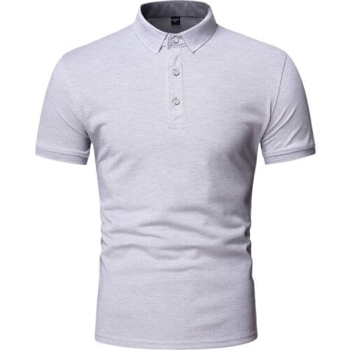 Solid colour short sleeve polo shirt men summer high quality brand men polo shirts casual Business cozy polo shirt men
