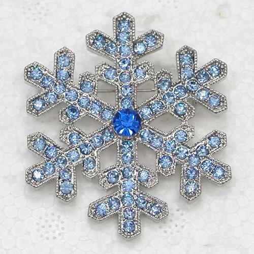 Blue Rhinestone Flower Pin brooches C926 B