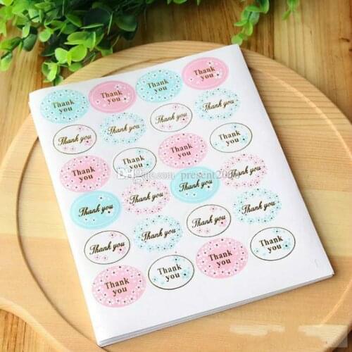 Thank you wedding favors guest gifts seal sticker gift wrapping sealing labels packaging party decorations 24pcs
