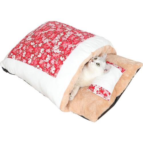 Warm Cat Sleeping Bag Pet Puppy Nest Bed Puppy Cave Winter Mat