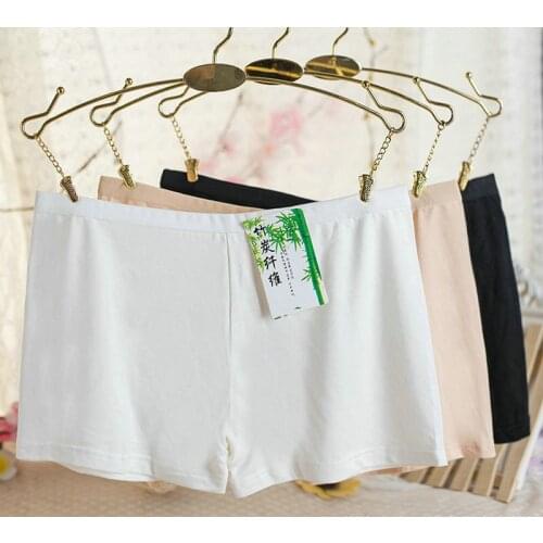 2PCS Summer Women Safety Short Pants Femme Cotton Underwear Comfortable Lightweight Breathable Seamless Bamboo Shorts Underpants