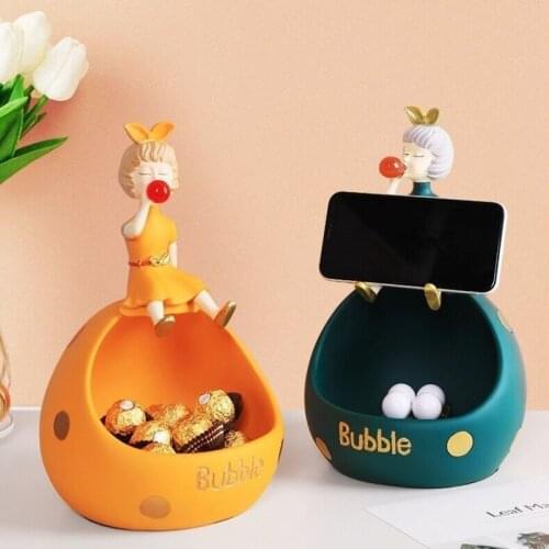 Bubble Girl Decoration Bunny Girl Light Luxury Home Living Room Porch Storage Creative Decoration with Mobile Phone Holder