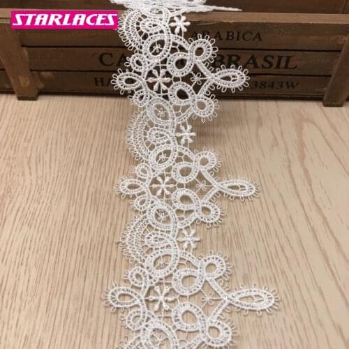 14yards width 6.5cm Good quality water-soluble lace fine line fine clothing polyester barcode dress skirt clothing accessories