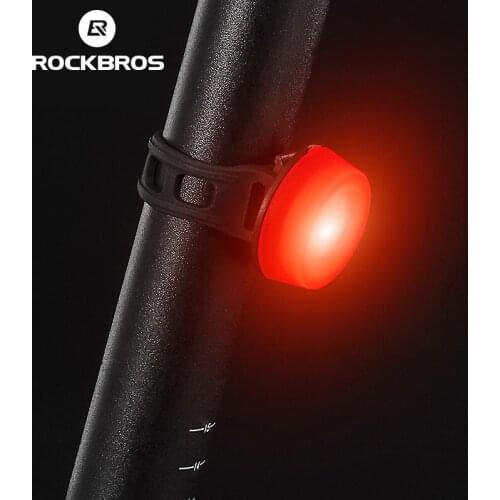 ROCKBROS Bicycle Tail Light Bike Rear Light Taillight Flashlight LED CR2032 Style battery Style Bike Cycling Portable Light
