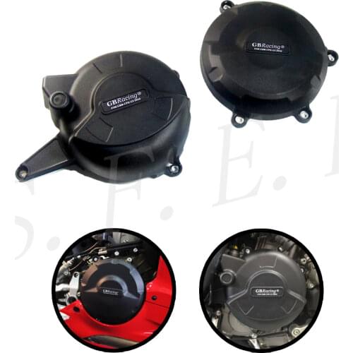 Motorcycle Engine Case Guard Protector Cover GB Racing For Ducati 959 Panigale 2016-2017-2018-2019 Black