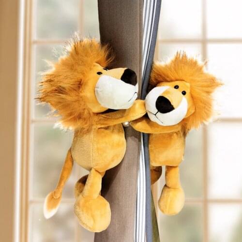 2Pcs/set lion Elephant Animal Strap Curtain Clip Tie back Curtain Hook Accessories Curtain Buckle Children Room Decoration