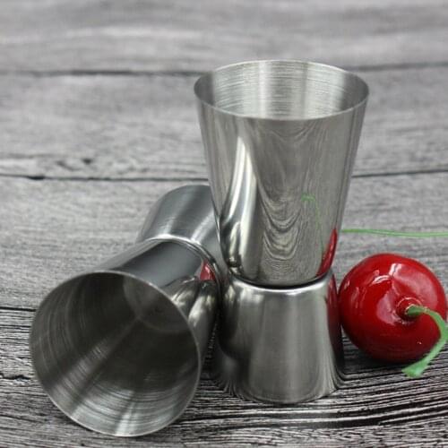 25/50ml Stainless Steel Cocktail Shaker Measure Cup Dual Shot Kitchen Measuring Jigger Wine Cocktail Accessories Bar Tools