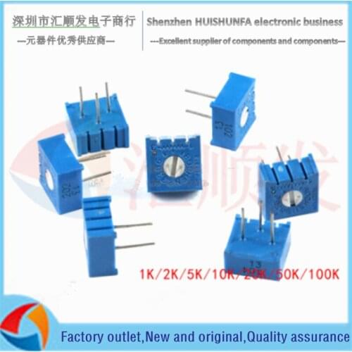 3386P 1K2K 5K 10K 20K 50K 100K 102 103 single-turn precision adjustable resistance potentiometer