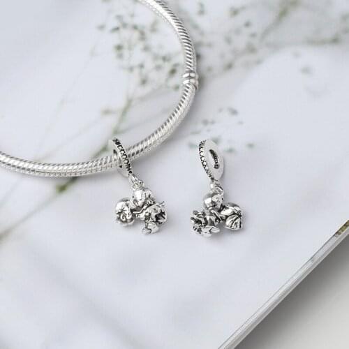 5PCS Simple Boy Kiss Girl Couple Zinc Alloy DIY Couple Charm Fit Original Bracelet Necklace Romantic Surprise Gift Love Pendant