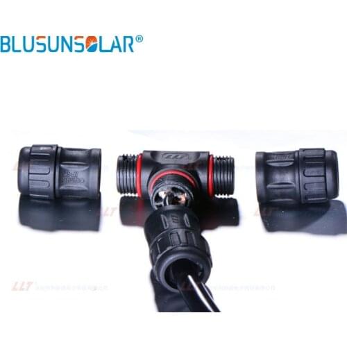 50pec/lot 2,3 ,4pins 500V 35A IP68 male and female L25electrical connector cable size 15mmsq T-shaped waterproof connector