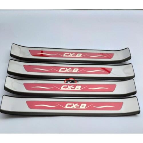 Car Styling Accessories For Mazda CX-8 CX8 CX 8 Door Sill Cover Scuff Plate Guard Protector Auto Sticker Pedal 2017 2019 2020