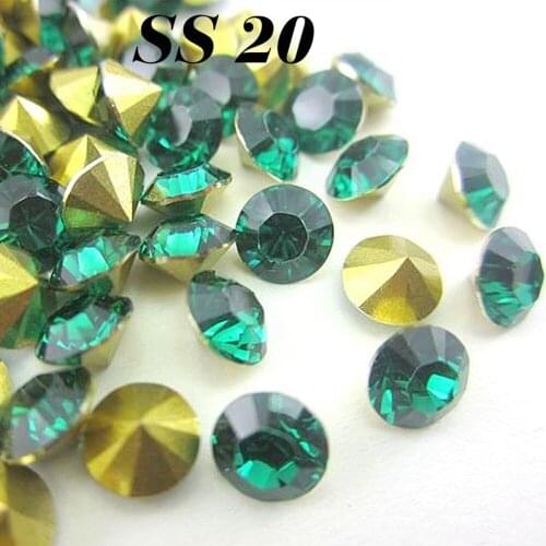 Free shipping Wholesale SS20 4.6-4.8mm 432pcs/lot(3G) Dark green Resin rhinestones Pointback,Resin Stones for DIY Decoration
