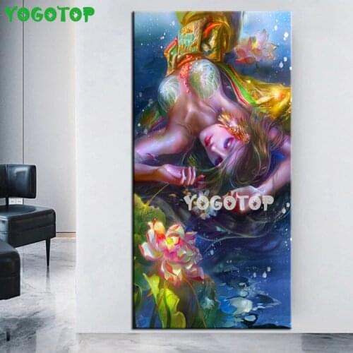 Large rhinestone picture Fantasy woman mermaid diamond Painting 5d diamond puzzle Diamond Mosaic Cross embroidery decor YY5315