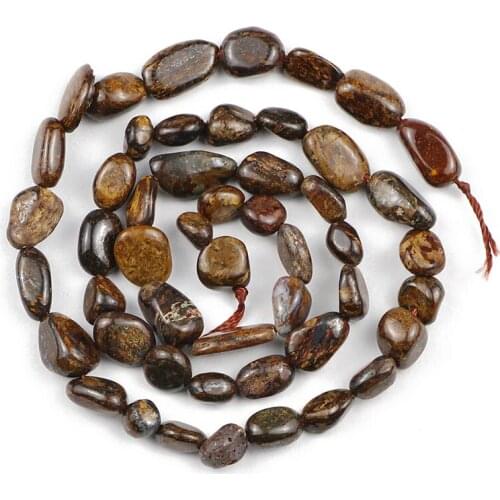 YHBZRET Natural Bronzite Stone beads Irregular Gravel Chips spacer Loose bead Jewelry making 4~8mm 15'' bracelet DIY Accessories
