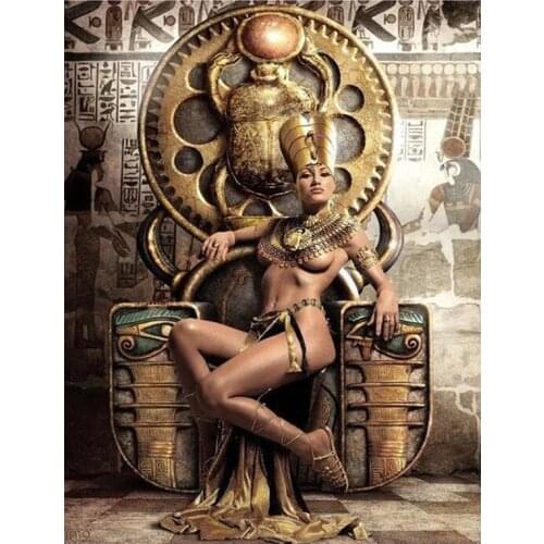 Egyptian Queen diamond embroidery full display Picture Of Rhinestone Diamond mosiac 5D DIY Diamond Painting portrait,room decor